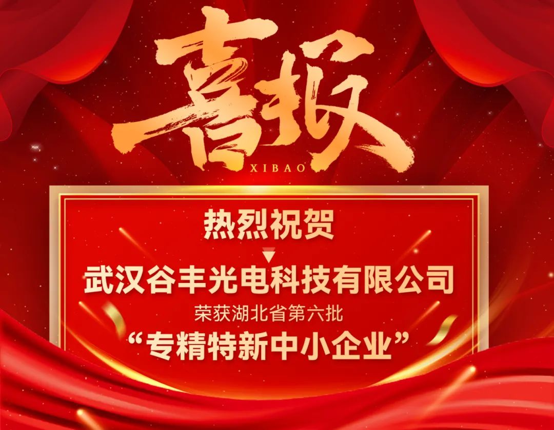 谷丰光电荣获湖北省第六批专精特新中小企业认定！